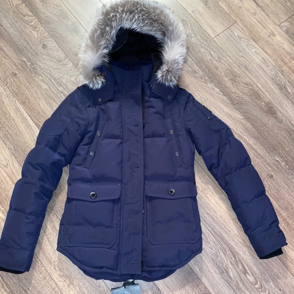 MOOSE KNUCKLE DEBAIES in NAVY with FROST FUR - Picture 6 of 7